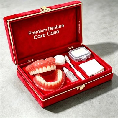 Silicone Dentures kit Upper Lower False Teeth Set Instant Smile too premium