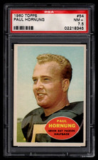 PAUL HORNUNG 1960 TOPPS FOOTBALL CARD #54 PSA 7.5 NEAR MINT+ GRADED PACKERS HOF