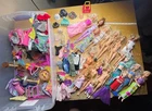 Lot Barbies, Kids,  Clothing ,Accessories,Stroller Bed VTG Babies Pets Furniture