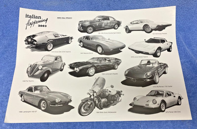 Italian Happening 2003 CLASSIC CARS 14'' x 20'' POSTER Made in Italy
