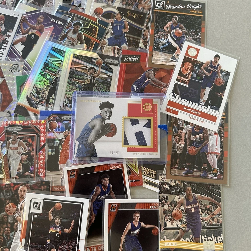 Lote de 87 tarjetas Phoenix Suns RPA Rookies automático/49 plata Prizm Select Devin Booker Foto 4 de 4