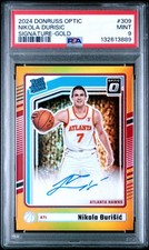 2024-25 Donruss Optic Gold SSP 2/10 Nikola Durisic Rookie Auto #309 PSA 9 JW1