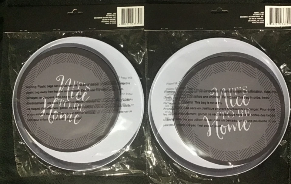 4 Electric Stove Burner Covers GRAY “IT’S Nice TO BE Home” Decorative2(8”)2(10”) - Image 3 of 4