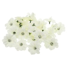 Faux Flower Heads for Crafts 50 Pcs Fake Chrysanthemum Blossom Head Bulk Mini...