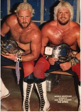 WWC WORLD WRESTLING COUNCIL PINUP (1986) ROCK & ROLL RPMS MIKE DAVIS TOMMY LANE