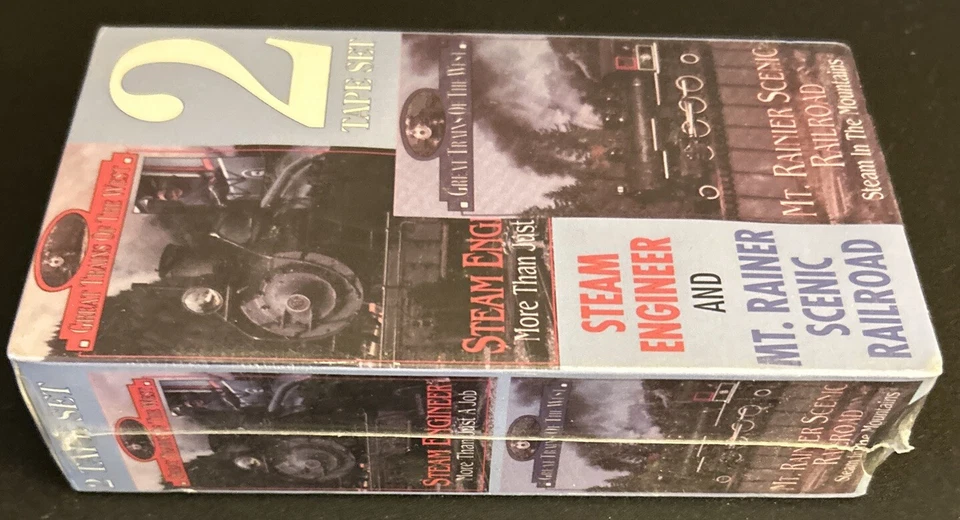 Steam Engineer & Mt. Rainer Scenic Railroad Great Trains VHS 2-Tape Set Sealed - Image 3 of 4