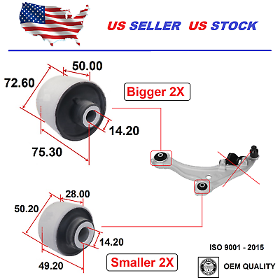 0L0016M 4pc bushings fit Front LowerControl Arm 2009-2013 Nissan Murano Maxima