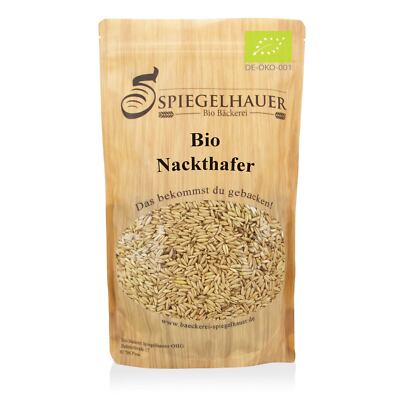 Bio Nackthafer ganz 1 kg Haferkörner | vegan keimfähig
