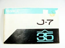 Yashica J-7 Camera Instructions | 1966 | 34pg | Pics & Text | $10.25 |