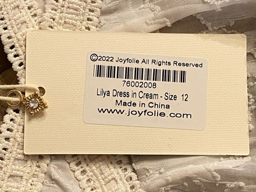 $78 Mia Joy Joyfolie Lilya Square Neck Puff Sleeve Hi-Low Dress | Cream - Picture 23 of 25