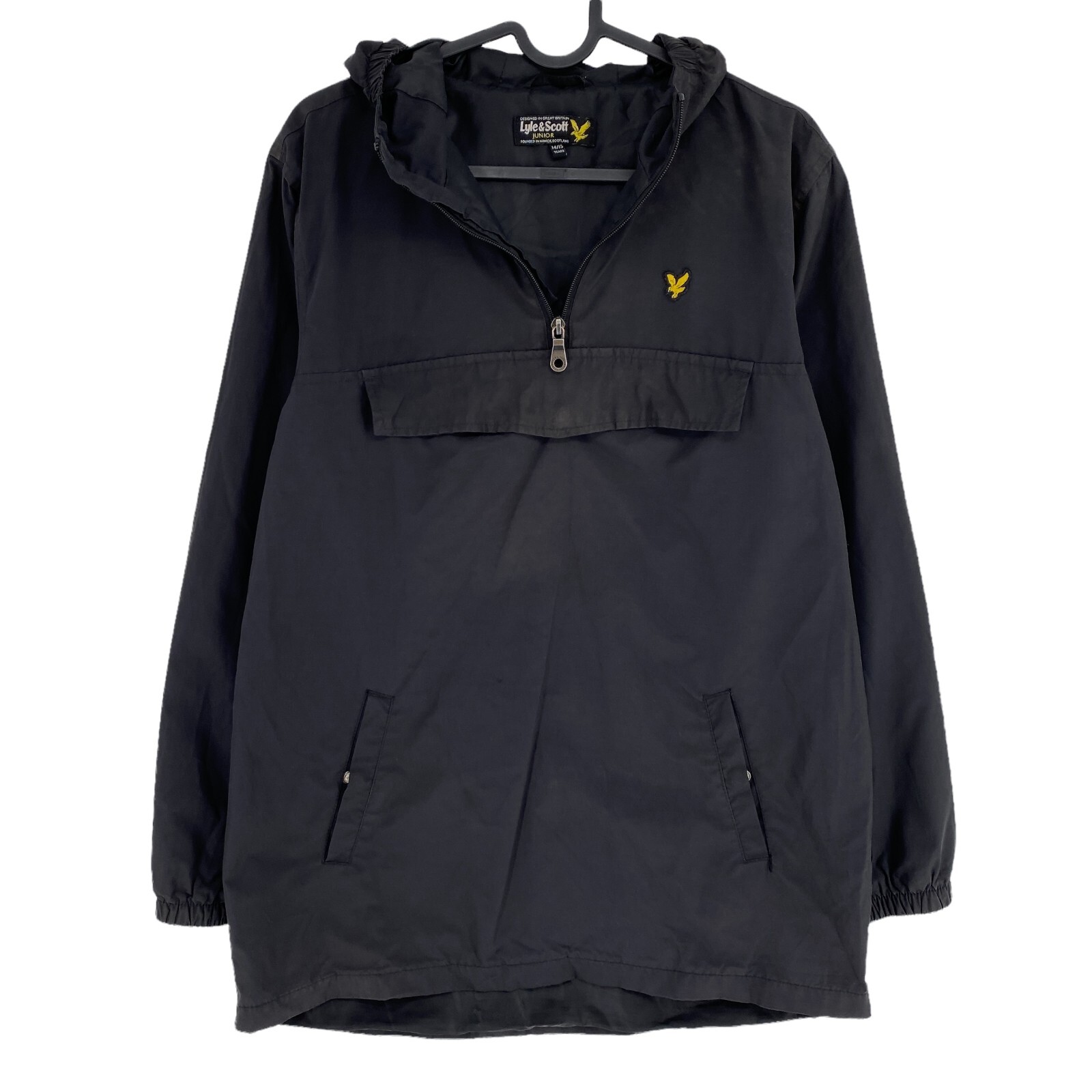 Lyle\u0026Scott Junior Black Hooded Pullover 