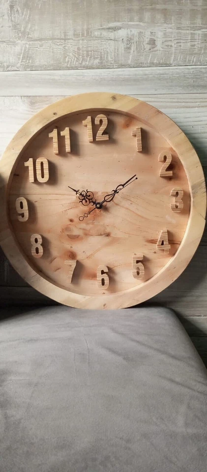 Elegant Looking Wooden wall Mounted clock New Customize home Decorative Handmade - Image 3 of 4
