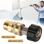 Pressure Washer Adapter Set M22 To 1/4 Inch Quick Connect Kit M22 14mm To 1/4