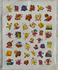 Vintage 80s Highlights for Children Scratch & Sniff Fruit Stickers