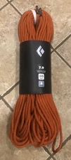 Black Diamond 7.9mm Dry Climbing Rope 60m Orange - UIAA Certified, Lightweight