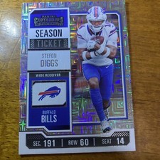 Stefon Diggs Season Ticket Silver Panini Contenders Football 2023