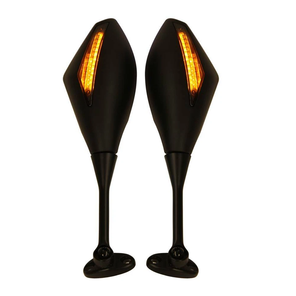 For 2001-2018 Suzuki GSXR600 GSXR750 GSXR1000 Motorcycle LED Turn Signal Mirrors - Image 3 of 4