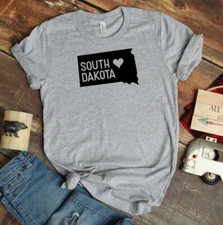 South Dakota Love T Shirt State Love Shirt State Pride Shirt Womens Mens Shirt