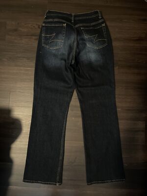 Ladies Zena Jeans Size 12 Dark Wash Zip Front | eBay