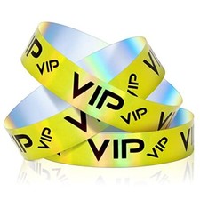 500 Pack VIP Plastic Wristbands for Events Party VIP Custom Bracelets Armbands