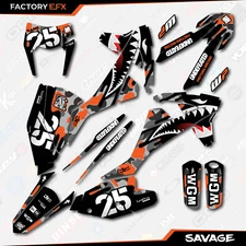 Gray Orange Savage Camo Graphics Kit fit KTM 17-19 EXC EXCF XCW 200 250 300 450