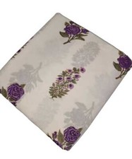 Indian Sanganeri Floral Hand Block Print Running Cotton Voile Handcrafts Fabric