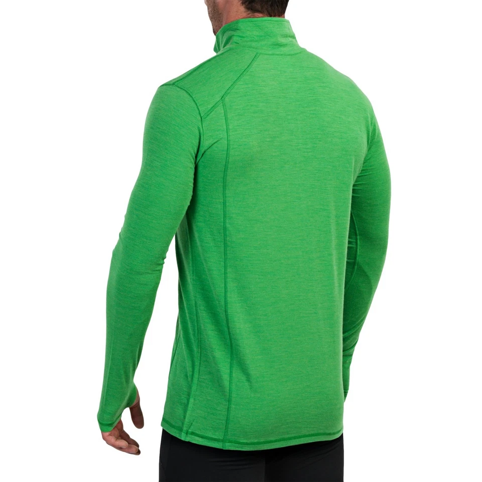 tasc Men's Compass Rayon Merino Wool 1/4-Zip Shirt TM380 - Island Green Size S - Image 2 of 2