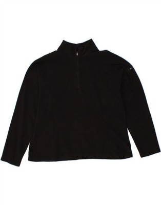 L.L.BEAN Damen Fleecepullover mit Reißverschluss am Ausschnitt UK 18 XL schwarz Polyester CL66