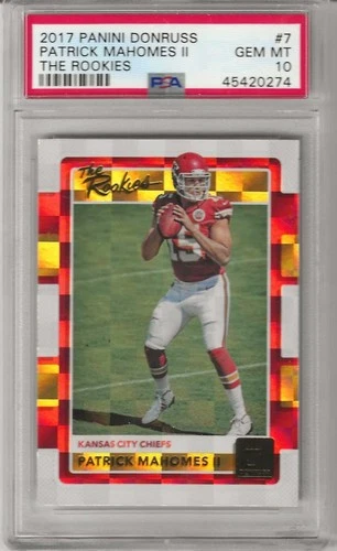 2017 Panini Donruss - The Rookies Patrick Mahomes II #7 (RC) graded 10