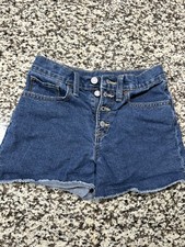 Old Navy High Rise Cutoff Hem Jean Shorts Blue Denim Girls Size 10