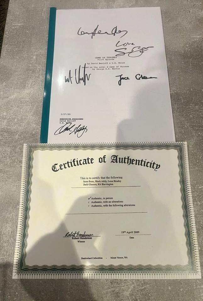 Game of Thrones Screenplay by George RR Martin (Signed) (Authenticated) - Image 4 of 4