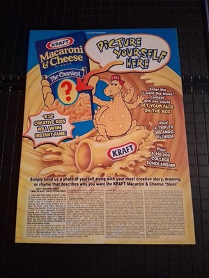 Kraft Macaroni And Cheese Contest Vintage Print Ad 1997 8x11