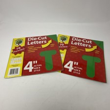 NEW Teaching Tree 4" Die-Cut Letters Numbers Punctuation Green 140 Total Sealed