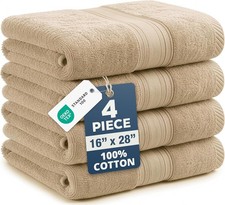 Bathroom Hand Towels 4 Pack 16" x 28" 100 Ringspun Cotton Hand Towel Set Soft