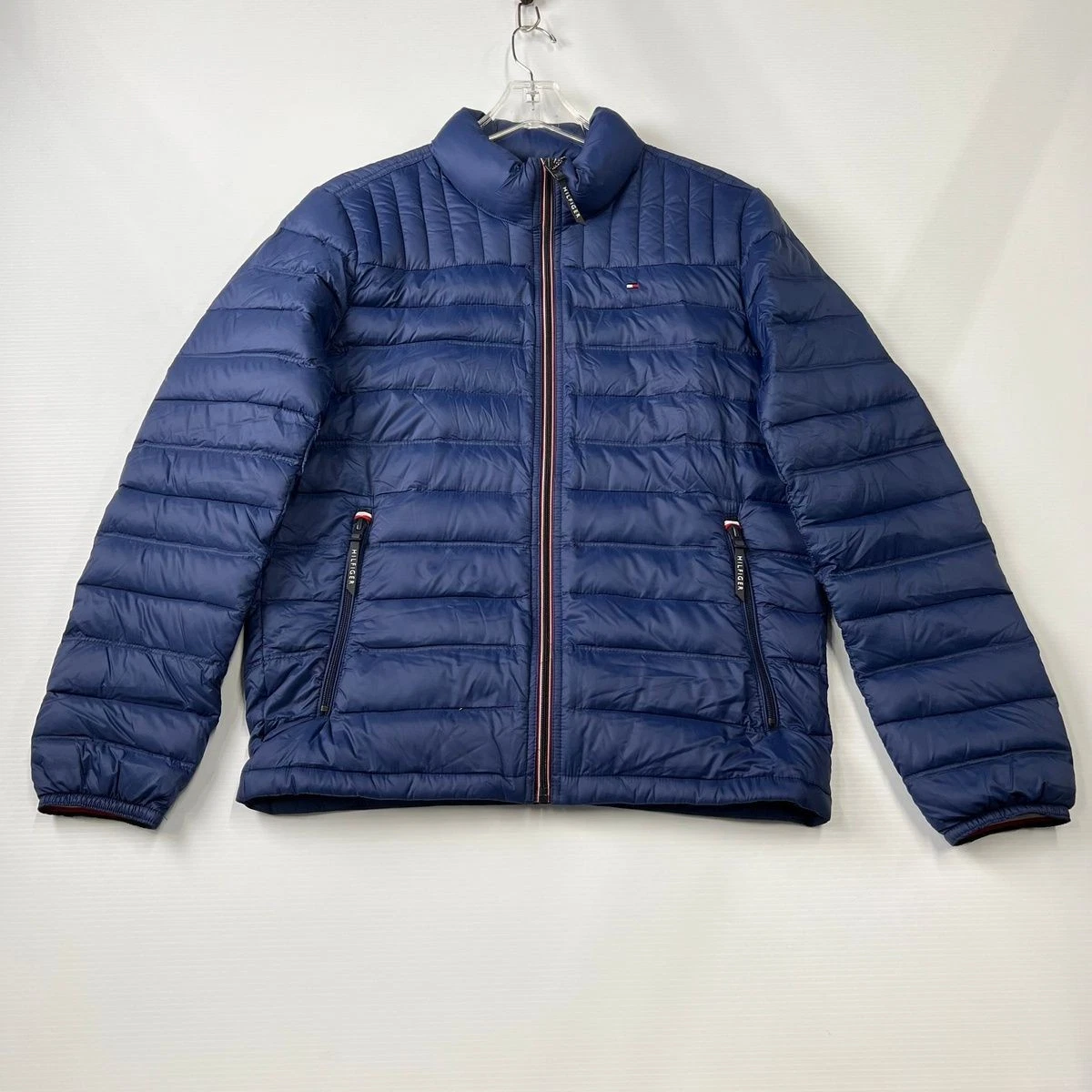 TOMMY HILFIGER Down Quilted Packable Puffer Jacket Men's Size S Blue