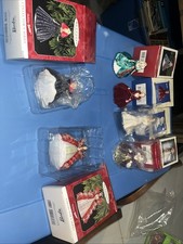 Lot of 6 - Hallmark Ornaments "HOLIDAY BARBIE" Series