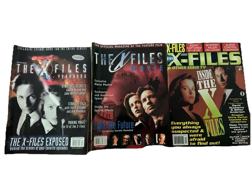 X-Files magazines Yearbook, Movie and Starlog presents #1  Three Issues