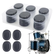 48Pcs Drum Dampeners, Black Silicone Gel Pads, Soft Drum Silencers Mute for S...