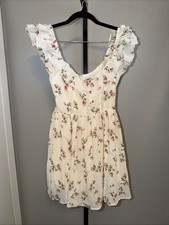Lulus Floral Ruffle Dress Size XS NWT