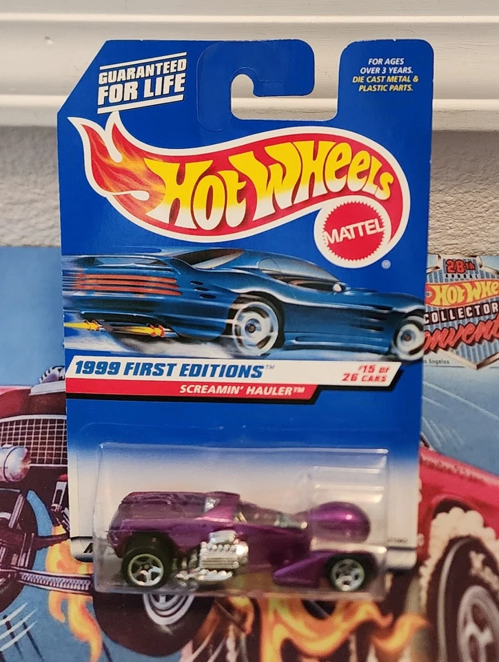 1999 HOT WHEELS First Edition-SCREAMING HAULER(purple)- #15/26 - Image 2 of 3