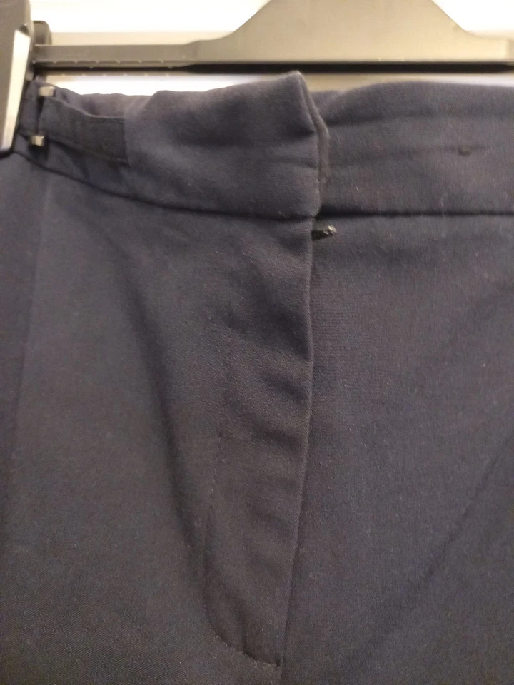 M& Co Womens Black Blue Straight Leg Trousers Size 16 29" Leg - Image 2 of 4