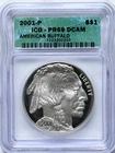 2001-P $1 ICG PR69DCAM American Buffalo Silver Coin 90% 1 oz