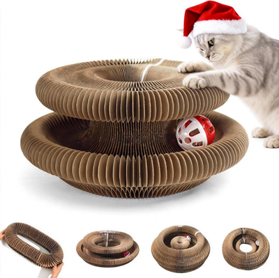 #ad Accordion Magic Organ Cat Scratching Board Toy Kitty Kurlz Ball Scratch Pad $8.99