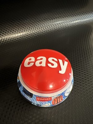 Collectible Kids Drawing Staples ''That Was Easy'' Talking  Easy Button Tested