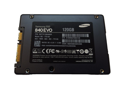SAMSUNG 120GB SSD SATA 840EVO MZ-7TE120 S/N: S1D5NSAF384414E #NFP3014
