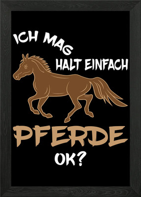 Pferdeliebhaber Dressur Pony gerahmtes Wandbild Poster Leinwanddruck Bild