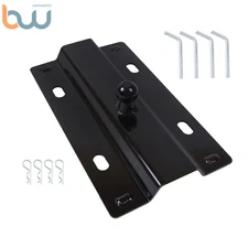 5th Wheel Rails Gooseneck Adapter Gooseneck Ball Plate Hitch 2-5/16 " 30000 lbs