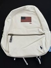 POLO RALPH LAUREN Backpack Laptop American Flag White Canvas USA Full Size NWT