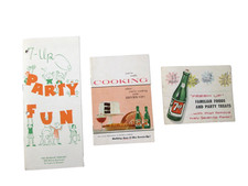1953 & 1957, 7up Advertising Book Premiums, Cookbooks & Party Fun, Lot of 3