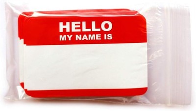 HELLO my name is... Stickerpack 10,5 x 7,4cm Namenschilder Aufkleber!